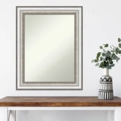 23" X 29" Non-Beveled Salon Silver Wall Mirror - Amanti Art -Amanti Art GUEST b83b023d 8a4c 4f42 a70d 145e50f82c7d