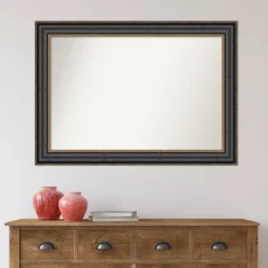 42" X 30" Non-Beveled Thomas Black Bronze Wall Mirror - Amanti Art 15 42" X 30" Non-Beveled Thomas Black Bronze Wall Mirror - Amanti Art -Amanti Art GUEST b8793e7e 9be2 4ffd 9aee 278821a964d1