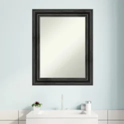 Rustic Pine Non-Beveled Wood Bathroom Wall Mirror Wall Mirror 22 Rustic Pine Non-Beveled Wood Bathroom Wall Mirror Wall Mirror -Amanti Art GUEST b98212e4 2871 4a82 aae2 306ae086106d