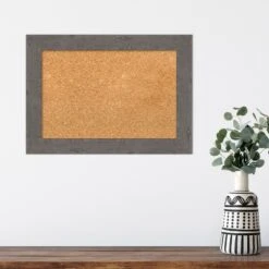 Amanti Art Rustic Plank Narrow Framed Corkboard, Natural Cork -Amanti Art GUEST b982b558 0c46 4c00 894d 398c66adef85