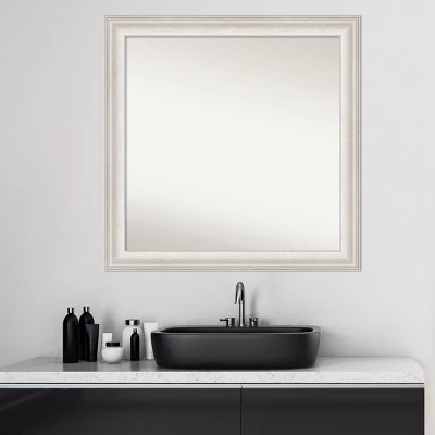 31" X 31" Non-Beveled Trio White Wash Silver Bathroom Wall Mirror - Amanti Art 9 31" X 31" Non-Beveled Trio White Wash Silver Bathroom Wall Mirror - Amanti Art - Image 7