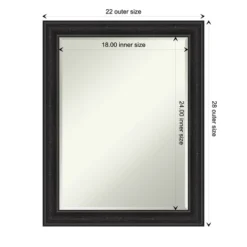 Amanti Art Shipwreck Black Narrow Petite Bevel Bathroom Wall Mirror 28 X 22 In. 11 Amanti Art Shipwreck Black Narrow Petite Bevel Bathroom Wall Mirror 28 X 22 In. -Amanti Art GUEST bab69724 ba1a 4f56 845a 09306f012910
