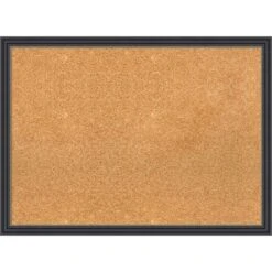 30"x22" Stylish Wood Frame Cork Board Black - Amanti Art -Amanti Art GUEST bab82de8 68eb 4da0 a789 135f4a703c20