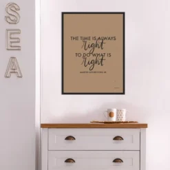 18" X 24" Words Of Wisdom IV Black - The Time Is Right By Becky Thorns Framed Canvas Wall Art Black - Amanti Art -Amanti Art GUEST bb5c4212 e7e0 44d4 a430 53c660d63f55