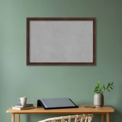 39"x27" Narrow Framed Magnetic Board Warm Walnut - Amanti Art: Metal Wall Mount, Office Decor, No Choking Hazard -Amanti Art GUEST bba0be8f ae61 43d7 b891 276036f18afd