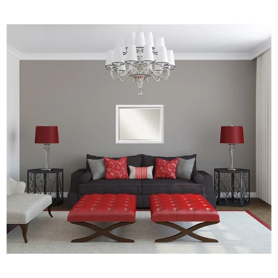 32" X 26" Blanco Wood Framed Wall Mirror White - Amanti Art 7 32" X 26" Blanco Wood Framed Wall Mirror White - Amanti Art - Image 5