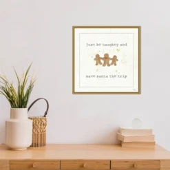 16" X 16" Christmas Cuties VII Gingerbread By Pela Studio Framed Canvas Wall Art - Amanti Art -Amanti Art GUEST bbd76219 f11b 4c46 9f66 71e85049fe91