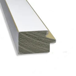 Amanti Art 31" X 25" Non-Beveled Eva White Gold Narrow Wall Mirror : Modern Rectangle, Polystyrene Frame