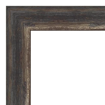 Bark Rustic Framed Bathroom Vanity Wall Mirror Charcoal - Amanti Art 4 Bark Rustic Framed Bathroom Vanity Wall Mirror Charcoal - Amanti Art - Image 2