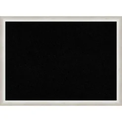 30"x22" Two Tone Wood Frame Cork Board Silver - Amanti Art -Amanti Art GUEST bc825863 c9b3 4910 9eb1 dc9ab7dc7864