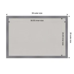 38"x26" Edwin Wood Frame Gray Cork Board - Amanti Art -Amanti Art GUEST bc952cfd 995a 4bf9 9afc d31df9b12e5a