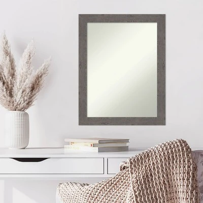 22" X 28" Non-Beveled Rustic Plank Gray Narrow Wall Mirror - Amanti Art 7 22" X 28" Non-Beveled Rustic Plank Gray Narrow Wall Mirror - Amanti Art - Image 5