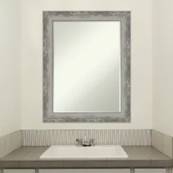 Amanti Art Waveline Silver Narrow Petite Bevel Bathroom Wall Mirror 28.5 X 22.5 In. 12 Amanti Art Waveline Silver Narrow Petite Bevel Bathroom Wall Mirror 28.5 X 22.5 In. -Amanti Art GUEST bdaf76e1 ade3 45a8 9b6a dc5233a993dd
