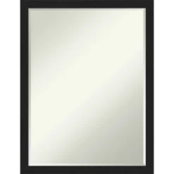 Grace Brushed Narrow Petite Bevel Bathroom Wall Mirror -Amanti Art GUEST bdb67bca eacd 4029 adbf ae6f9e955095