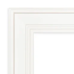 44" X 33" Non-Beveled Ridge White Wall Mirror - Amanti Art -Amanti Art GUEST bdd28f25 8e31 4d2c 9cb2 b388c452645a 1