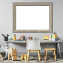 Amanti Art Fleur Champagne Silver Framed Dry Erase Magnetic Board -Amanti Art GUEST bdeb0937 4dd0 4210 a413 2af1933eb2b9
