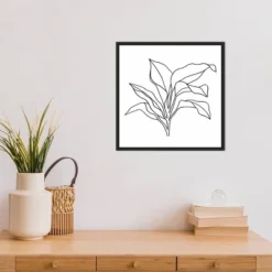 16" X 16" Foliage Contour I By Annie Warren Framed Canvas Wall Art - Amanti Art -Amanti Art GUEST be399ffe 2f29 471a a8b7 73de94c54388