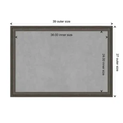 39"x27" Upcycled Framed Magnetic Board Brown/Gray - Amanti Art -Amanti Art GUEST be4090e5 c39d 431e 82c0 83f44494b3d9