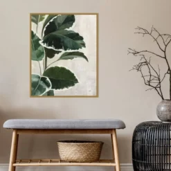 22" X 28" Tropical Study I By Julia Purinton Framed Canvas Wall Art Gold - Amanti Art -Amanti Art GUEST bec1256b bcd8 4a24 9dc6 8df09bb63f74