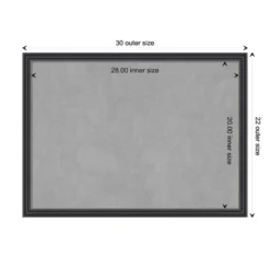 30"x22" Framed Magnetic Board Black - Amanti Art -Amanti Art GUEST bee8f158 e5b5 42ee 95a2 fe0909ceb52e