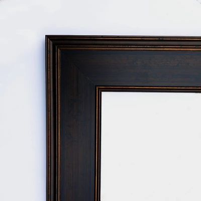 34" X 34" Non-Beveled Mezzanine Wood Bathroom Wall Mirror Espresso Brown - Amanti Art 4 34" X 34" Non-Beveled Mezzanine Wood Bathroom Wall Mirror Espresso Brown - Amanti Art - Image 2