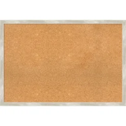 Amanti Art Crackled Metallic Narrow Framed Corkboard, Natural Cork -Amanti Art GUEST bf326c86 837b 496f af35 aef5388752f3
