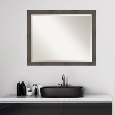 Hardwood Narrow Framed Bathroom Vanity Wall Mirror - Amanti Art 7 Hardwood Narrow Framed Bathroom Vanity Wall Mirror - Amanti Art - Image 5