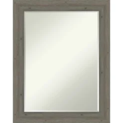 Amanti Art Fencepost Narrow Petite Bevel Wood Bathroom Wall Mirror -Amanti Art GUEST c0c63248 dd6a 436b acaf 4fc6df20fc17