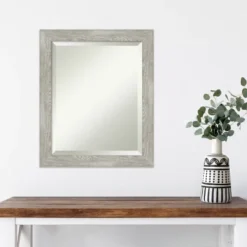 20" X 24" Dove Narrow Framed Wall Mirror Graywash - Amanti Art -Amanti Art GUEST c0dee6cb a25e 4cb7 8d14 735b0566e557