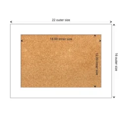 Amanti Art Wedge White Framed Corkboard, Natural Cork -Amanti Art GUEST c2366942 f700 4026 95dc f856aff98352