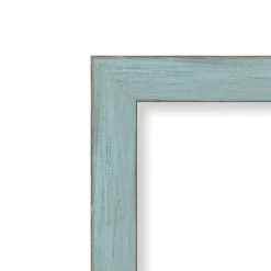 Amanti Art Sky Blue Rustic Wood Framed Corkboard, Natural Cork
