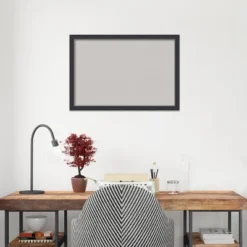 26"x18" Stylish Wood Frame Cork Board Black - Amanti Art -Amanti Art GUEST c30c0643 e584 4687 baee cc5b98d8f3a7