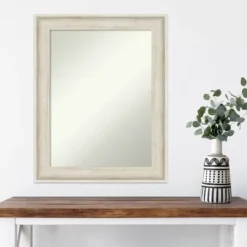 23" X 29" Non-Beveled Regal Birch Cream Wall Mirror - Amanti Art -Amanti Art GUEST c31a1f18 a02e 4e51 b245 56743a053ddf