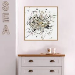 22" X 22" Dabbing Bouquet By Asia Jensen Framed Canvas Wall Art Light Brown - Amanti Art -Amanti Art GUEST c3263787 49ba 4283 adbe 1a8370b72f5c