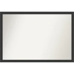 Mezzanotte Black Non-Beveled Wood Bathroom Wall Mirror -Amanti Art GUEST c32d5e5b b56e 4928 a2d5 c4da41489fba
