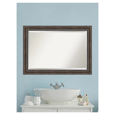 41" X 29" Rustic Pine Wood Framed Wall Mirror - Amanti Art 5 41" X 29" Rustic Pine Wood Framed Wall Mirror - Amanti Art - Image 3