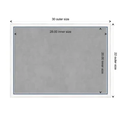 30"x22" Morgan Framed Magnetic Board White/Blue - Amanti Art: Metal, Wall Mount, No Choking Hazard -Amanti Art GUEST c3fa6171 4b15 46ae 98e8 a6117d4e1807