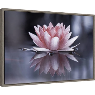 23" X 16" Padmasana Lotus Flower By Fabien Bravin Framed Canvas Wall Art - Amanti Art 3 23" X 16" Padmasana Lotus Flower By Fabien Bravin Framed Canvas Wall Art - Amanti Art