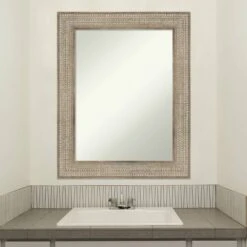 24" X 30" Non-Beveled Trellis Silver Wood Bathroom Wall Mirror - Amanti Art 17 24" X 30" Non-Beveled Trellis Silver Wood Bathroom Wall Mirror - Amanti Art -Amanti Art GUEST c6a7e01e 9b82 49db 8243 f379d4e0297b