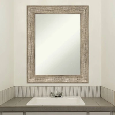 24" X 30" Non-Beveled Trellis Silver Wood Bathroom Wall Mirror - Amanti Art 10 24" X 30" Non-Beveled Trellis Silver Wood Bathroom Wall Mirror - Amanti Art - Image 8