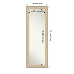 Amanti Art Classic Honey Silver Non-Beveled On The Door Mirror Full Length Mirror, Wall Mirror 52 In. X 18 In 12 Amanti Art Classic Honey Silver Non-Beveled On The Door Mirror Full Length Mirror, Wall Mirror 52 In. X 18 In -Amanti Art GUEST c6b89cb0 cc8f 4a16 89f0 d09b96ccacb8