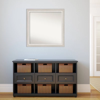 31" X 31" Non-Beveled Trio White Wash Silver Bathroom Wall Mirror - Amanti Art 6 31" X 31" Non-Beveled Trio White Wash Silver Bathroom Wall Mirror - Amanti Art - Image 4