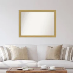 42" X 31" Non-Beveled Grace Brushed Gold Wall Mirror - Amanti Art -Amanti Art GUEST c785c8ef 8eb6 4974 9bfa 54f769e7fd34