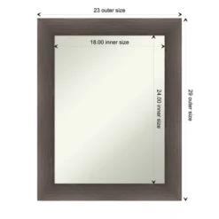 Hardwood Non-Beveled Wood Bathroom Wall Mirror -Amanti Art GUEST c86be3a1 c1b1 48de 97c3 09cb3b8ac88c