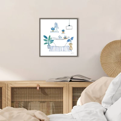 16" X 16" Relax II By Farida Zaman Framed Canvas Wall Art - Amanti Art 7 16" X 16" Relax II By Farida Zaman Framed Canvas Wall Art - Amanti Art - Image 5