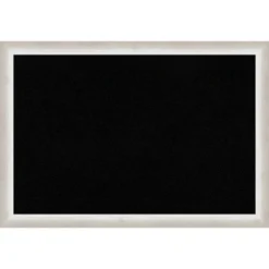 26"x18" Two Tone Wood Frame Cork Board Silver - Amanti Art -Amanti Art GUEST c8f32f9f 8255 4951 baec 3035ebf18b16