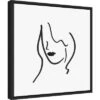 16" X 16" Muser II Woman By Isabelle Z Framed Canvas Wall Art Black - Amanti Art