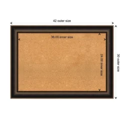 42"x30" Villa Wood Frame Natural Cork Board Oil Rubbed Bronze - Amanti Art: Wall Mount, Custom Crafted, Home & Office Decor -Amanti Art GUEST c95a2093 c472 4961 a38b 526505deda37