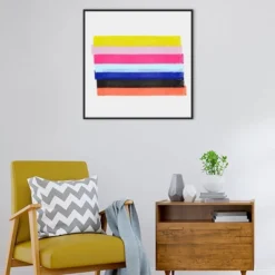 30" X 30" Linear Illusions III By Christine Essue Framed Canvas Wall Art Print - Amanti Art -Amanti Art GUEST c9e31e7d 7ac1 4577 af16 a26b737d87eb