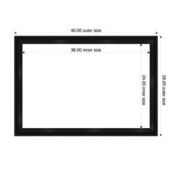 Amanti Art 28"x40" Grand Black Narrow Framed Magnetic Dry Erase Board 12 Amanti Art 28"x40" Grand Black Narrow Framed Magnetic Dry Erase Board -Amanti Art GUEST c9e4e392 3848 43b7 8f3d 0b25f241a668
